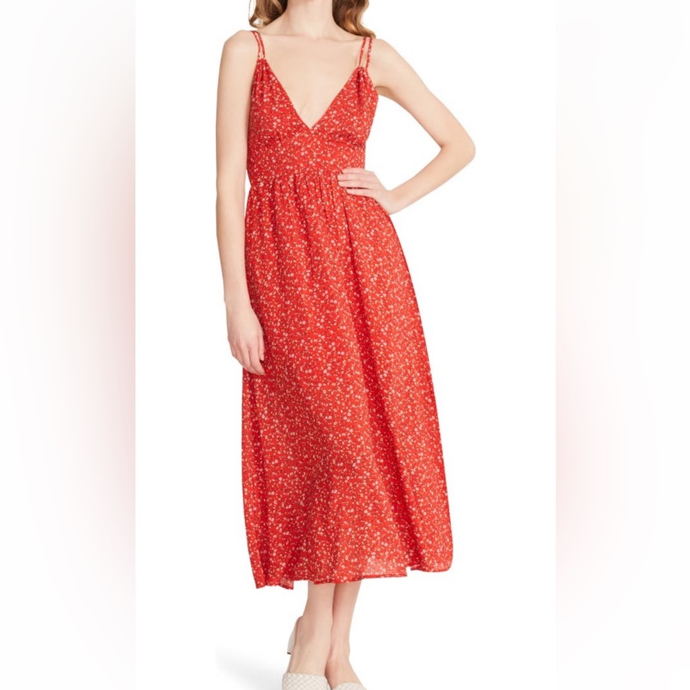 Red maxi dress